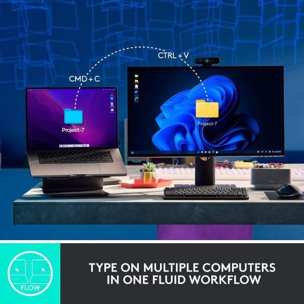 Logitech MX Mechanical Mini hellgrau-dunkelgrau, DE-Layout taktile Schalter Logi Bolt